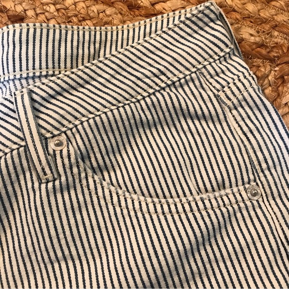 ▪️HUDSON Striped Cuffed Denim Shorts - Picture 3 of 11